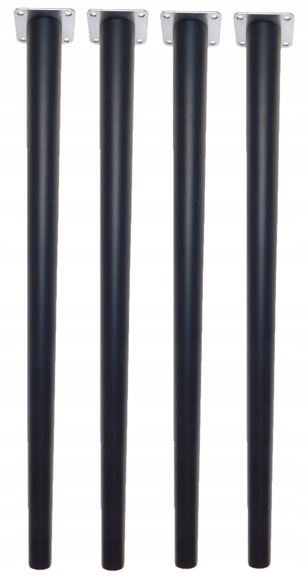 Drevené nohy na stôl, rovné, 72 cm, sada na upevnenie, čierny lak