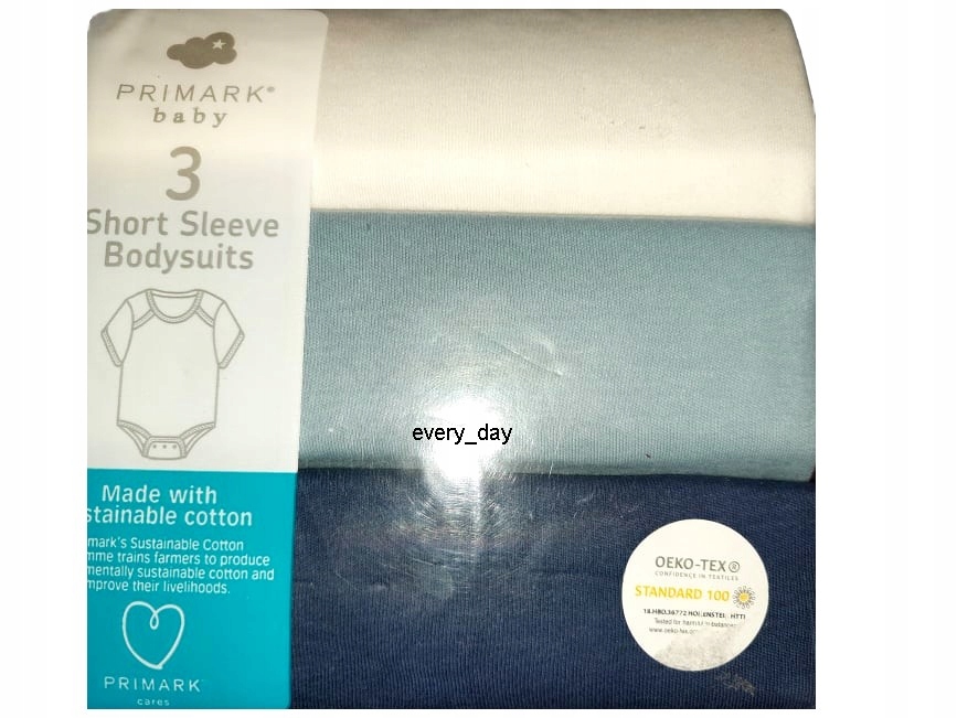 

Body krótki rękaw Primark 3 pak 18-24 mies. 92