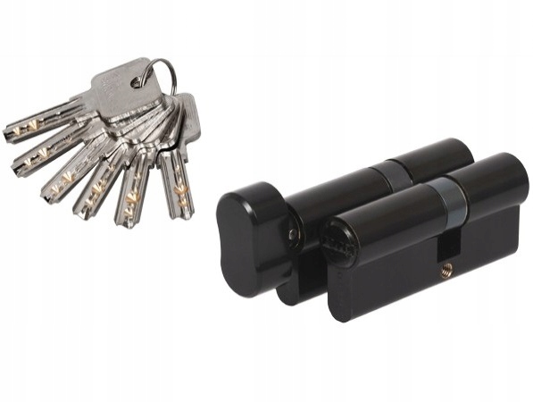 Vložky Dr Strong 30/35+30G/35 černé 6 klíčů B-Harko