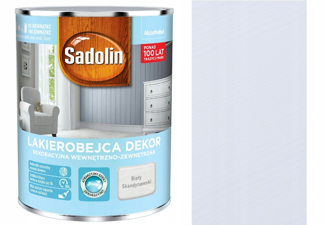 

Sadolin Lakierobejca Dekor Biały Skandynawski 1L