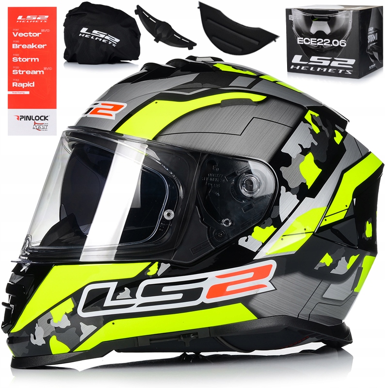 Motocyklová Prilba LS2 FF800 Storm II Cyborg Pinlock Blenda Ecer 22.06