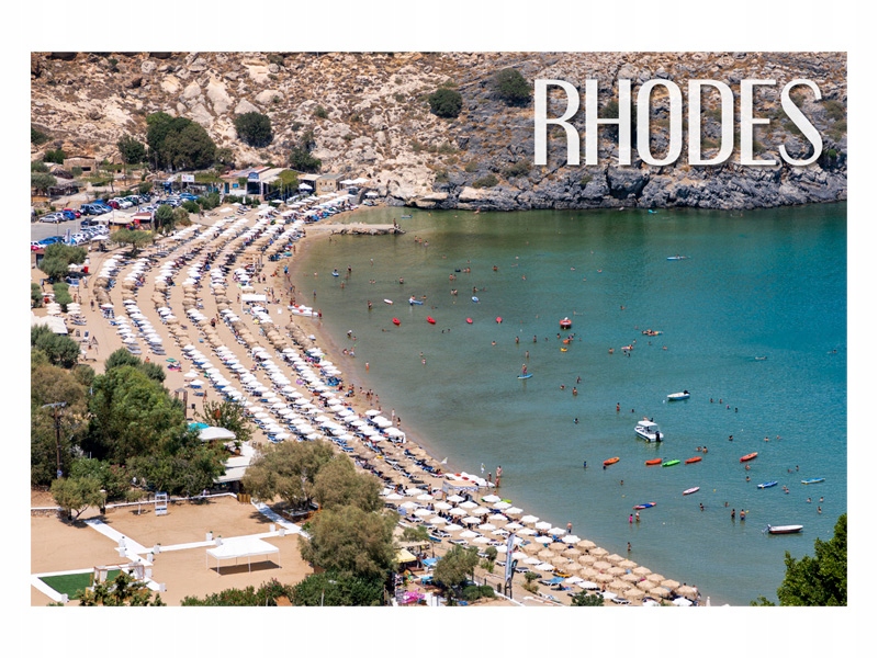 

Rodos Plaża Linia brzegowa Magnes na lodówkę