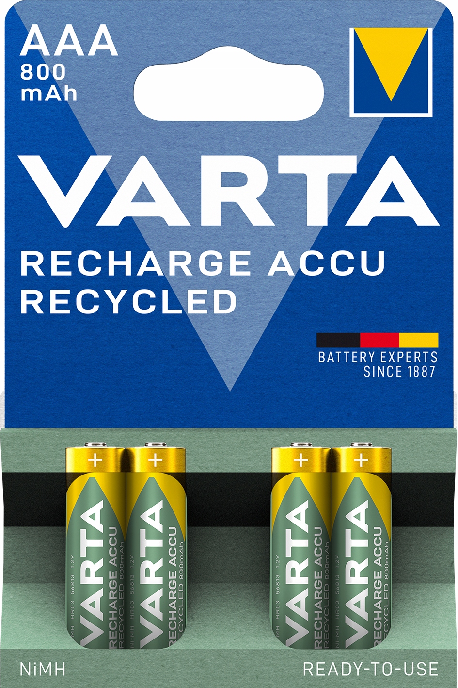 4x Akumulator (NiMH) VARTA AAA (R3) 800 mAh