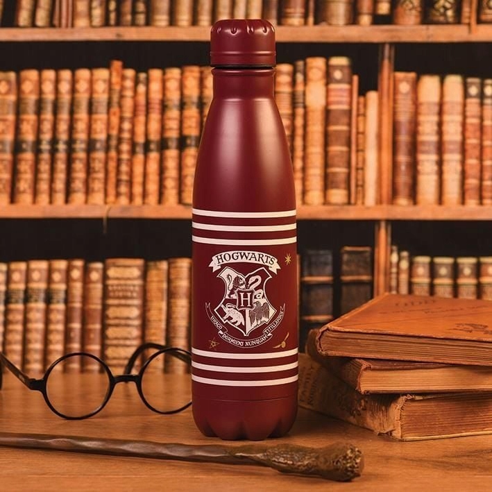 Harry Potter – Kovová láhev – erb a proužky – 500 ml