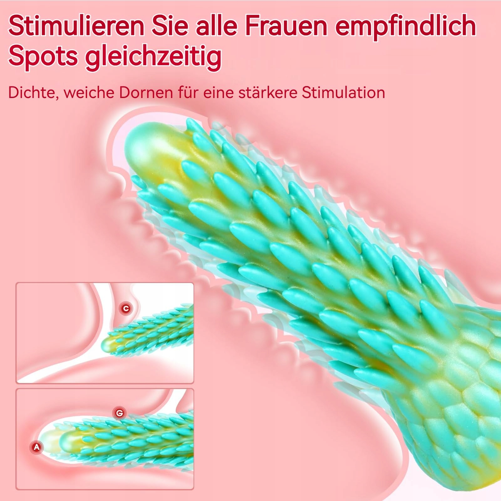 MONSTER DILDO Silikonowy Tentakel Dildo 20cm z Przyssawką Fantasy Analplug — miniatura 2
