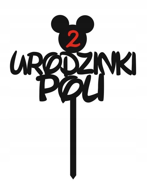 

Topper na tort Myszka Mikki wiek i imię dziecka