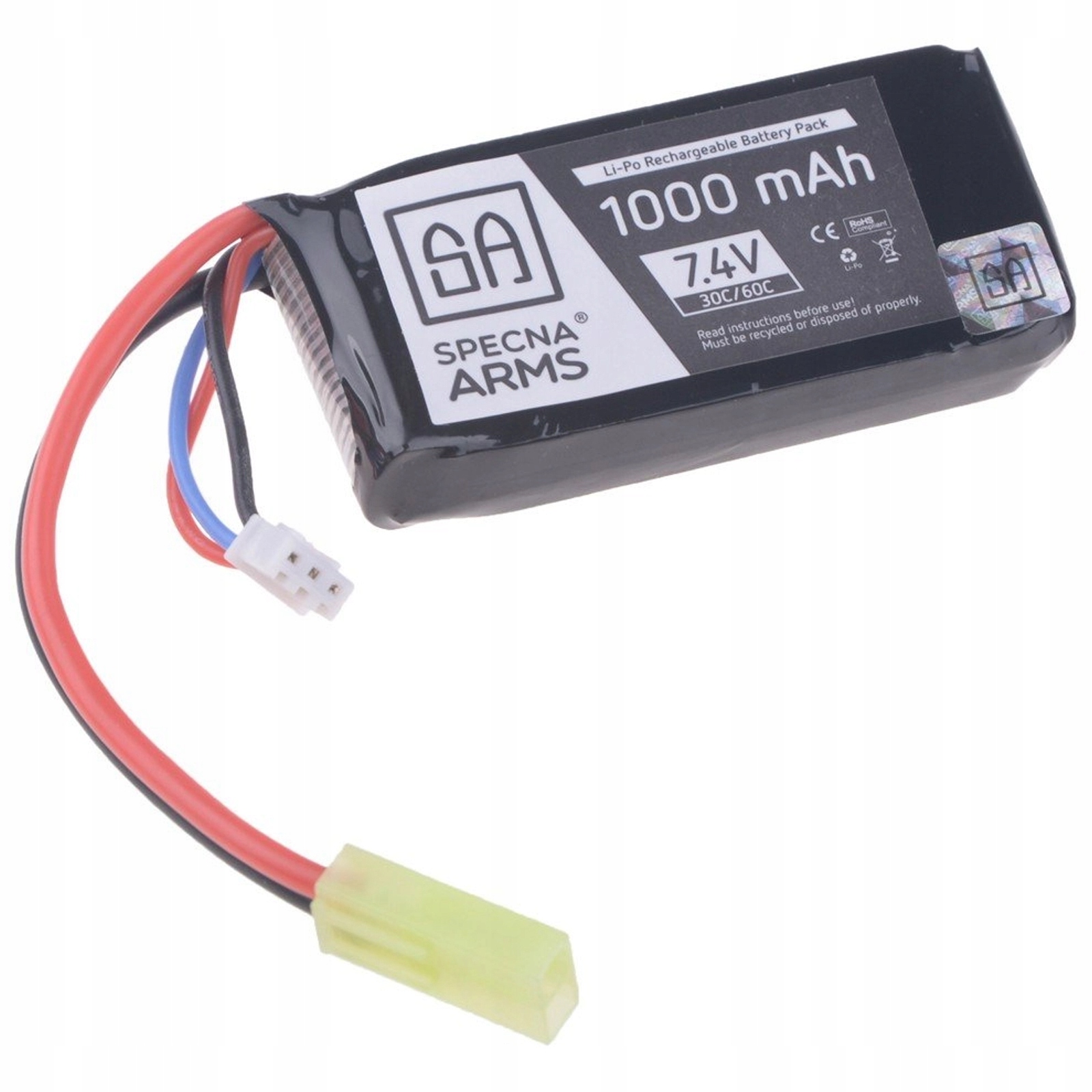 Akumulator litowo-polimerowy LiPo Specna Arms 7,4V 1000mAh 30/60C Peq