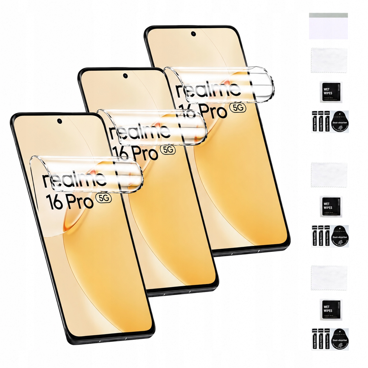 3X Folia ochronna do Realme 16 Pro+ 5G na ekran hydrożelowa trwała Tpu