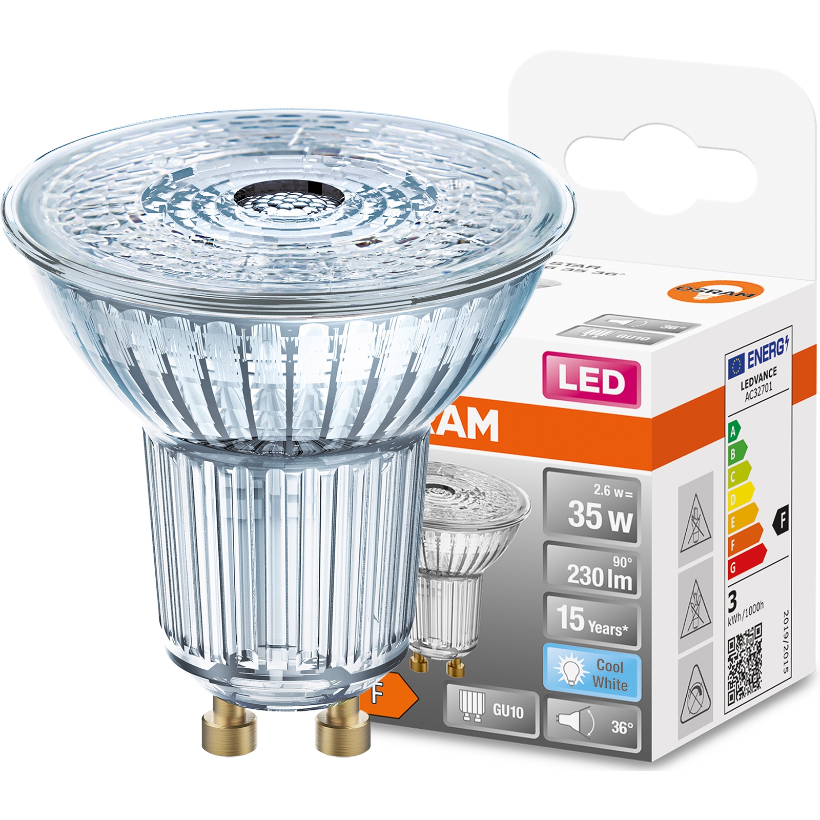 

Żarówka Led GU10 2,6W 35W 230lm 4000K 36° Osram