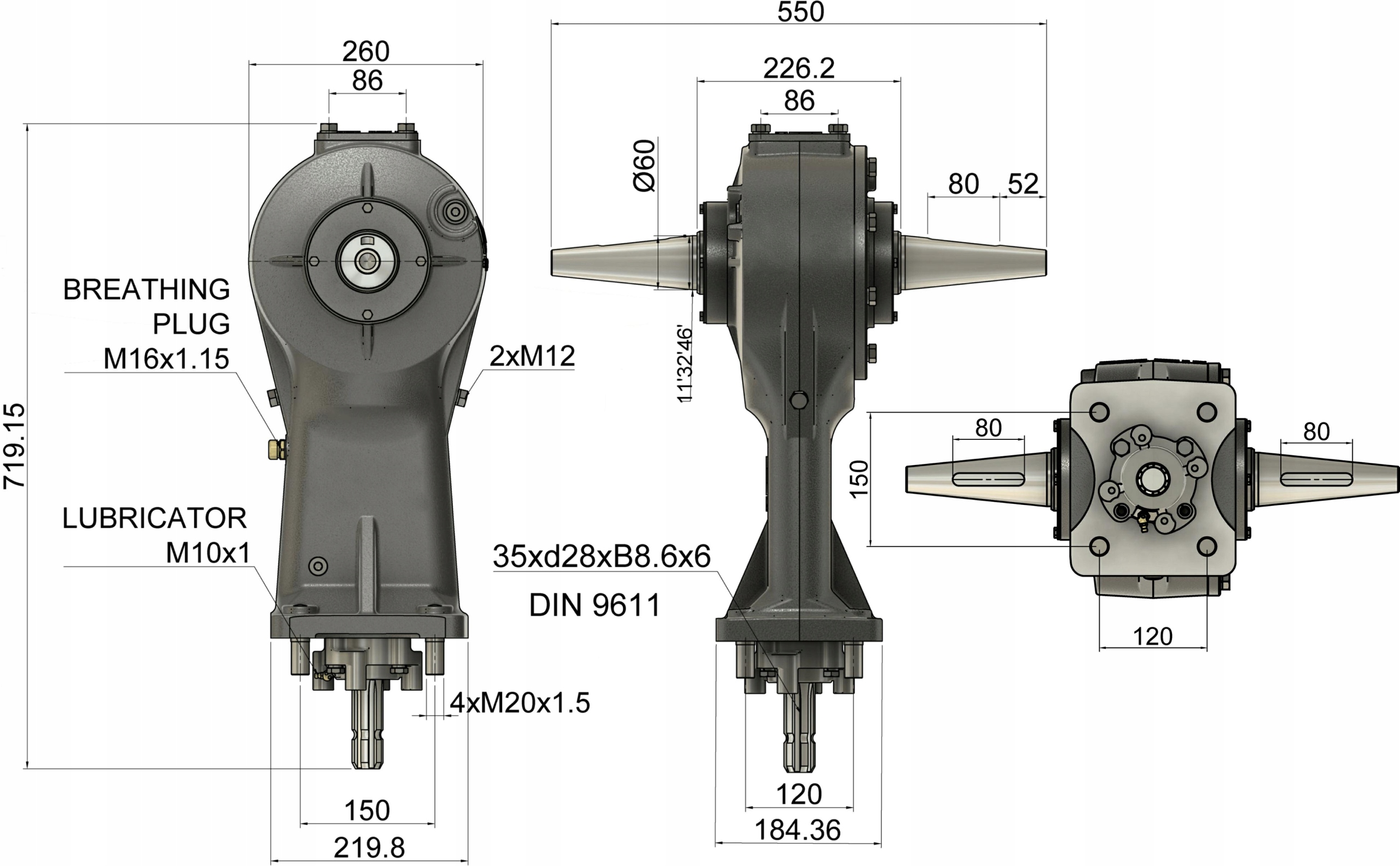 Przekładnia kompletna GLEBOGRYZARKI GRUDZIĄDZ z-11 Producent części Hermon