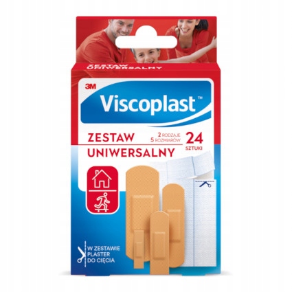 Viscoplast zestaw plastrów 3M 24 sztuki