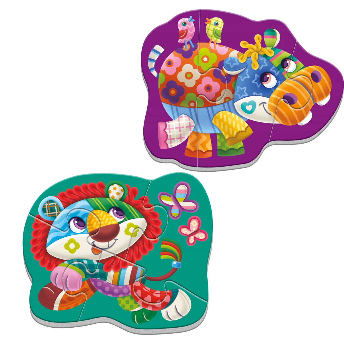 

Miękkie magnetyczne puzzle Lew i Hipopotam