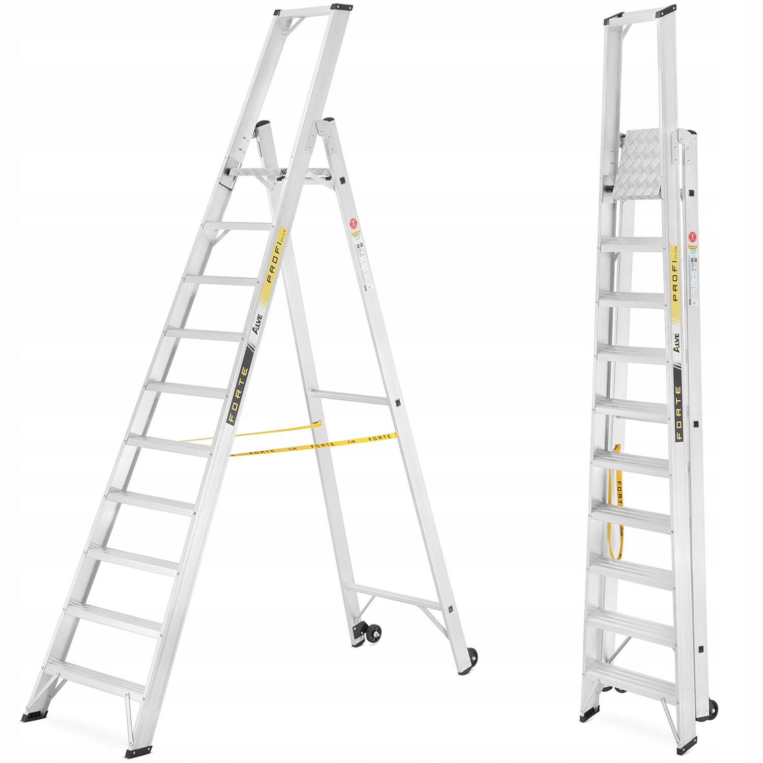 Žebřík hliníkový skladovací žebřík Aloss 9310 4,12