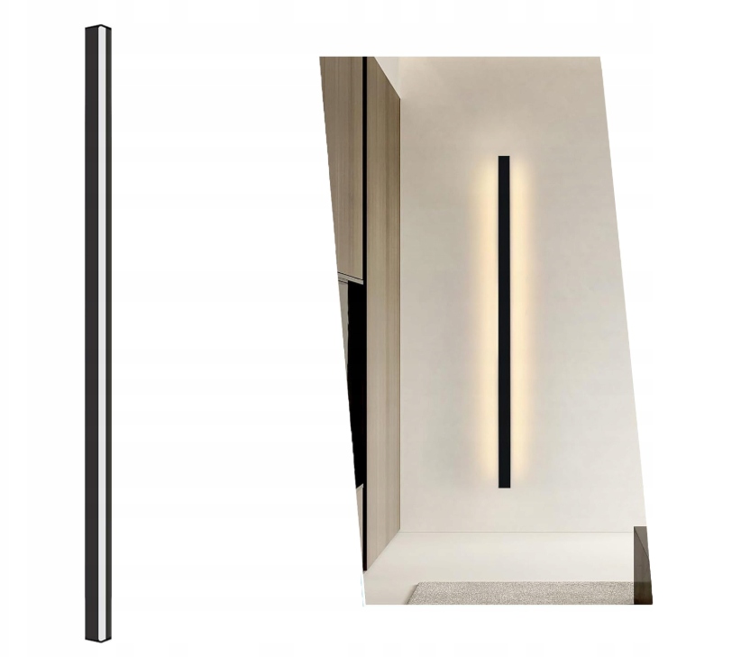 Moderní Nástěnná Led Lampa S Vnitřní Nástěnnou Lampou, Dlouhá 60 CM