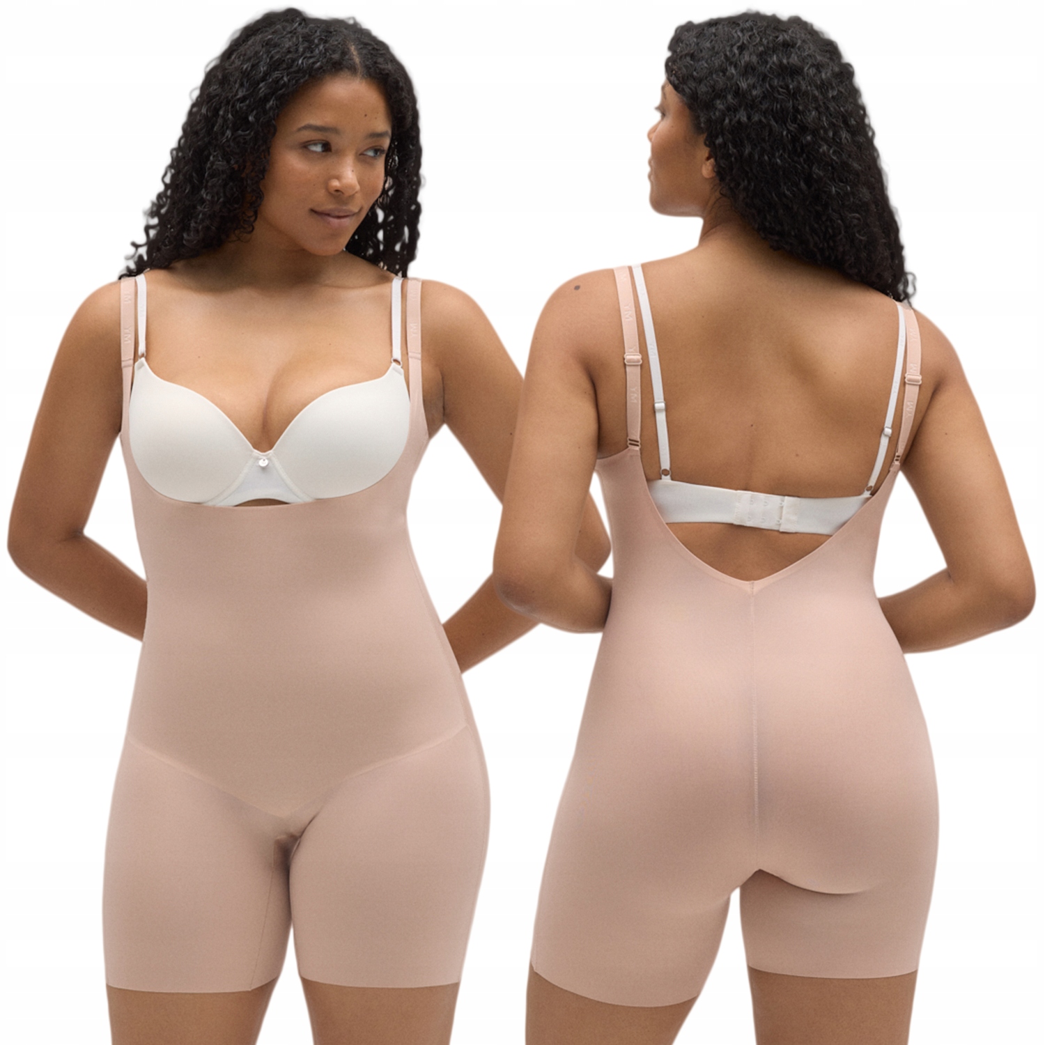 Ysabel Mora 19051 nude béžová bezešvá zeštíhlující L Body