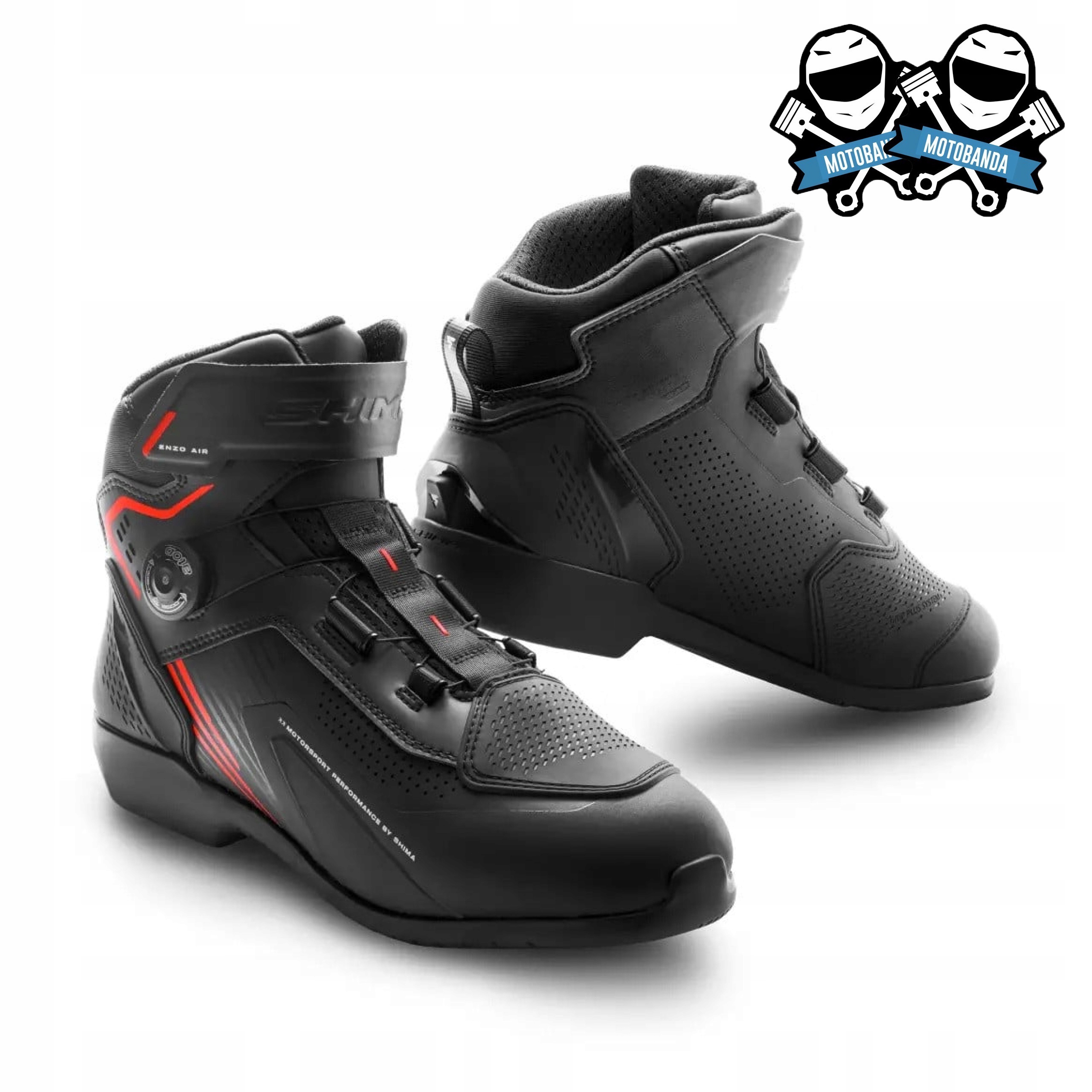 Męskie Buty Shima Enzo Air Z Zapięciem Atop Z Obcasem Niskie Motocyklowe