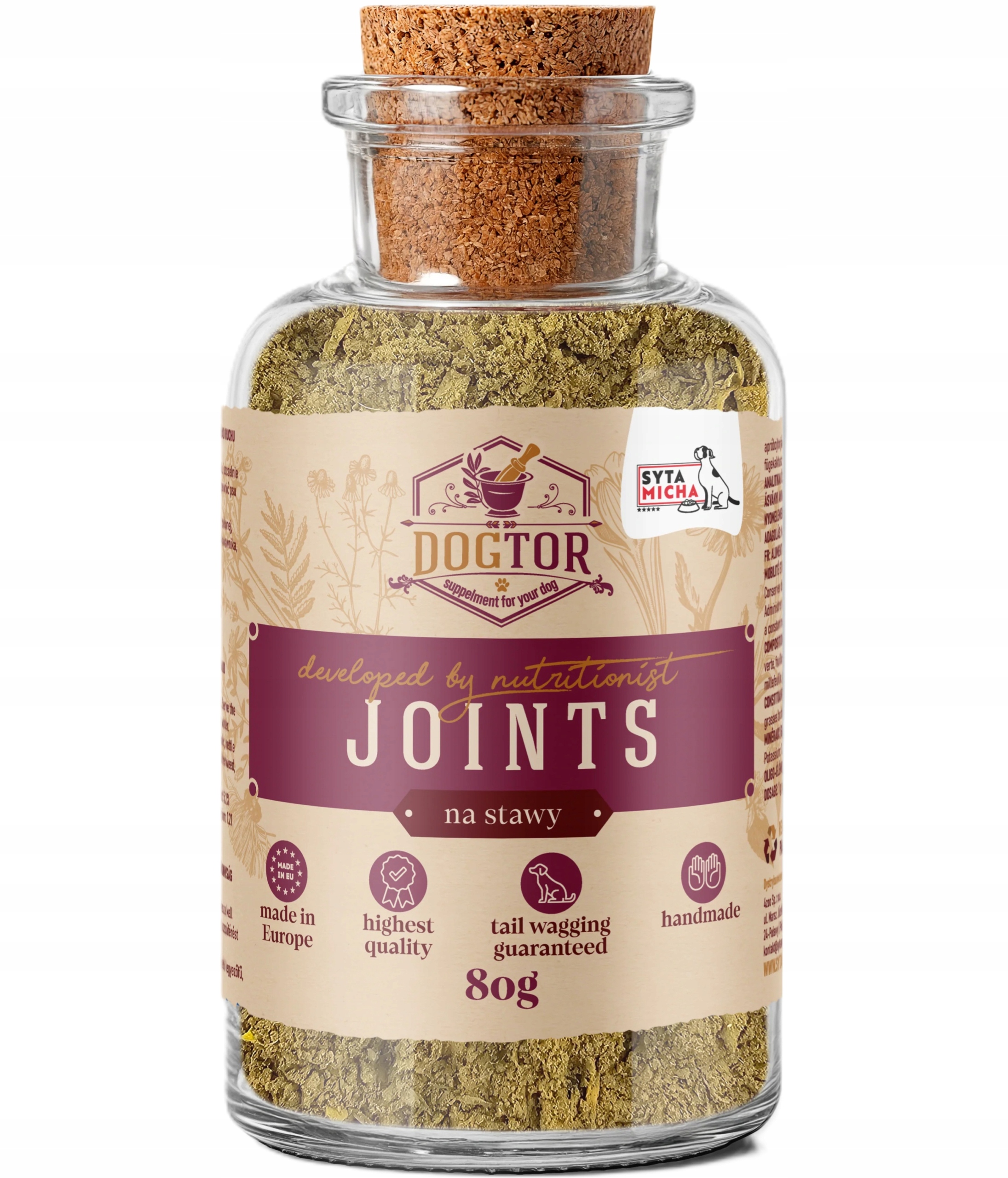 Levně Syta Micha Dogtor Joints 80 g Bylinný doplněk podporující činnost kloubů