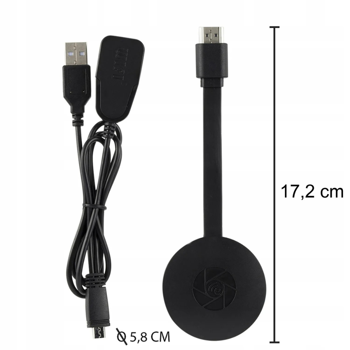 ADAPTÉR WIFI HDMI BEZDRÔTOVÝ MIRRORSCREEN CHROMECAST 2V1 S VEĽKÝM DOSAHOM 10 M Model Transmiter