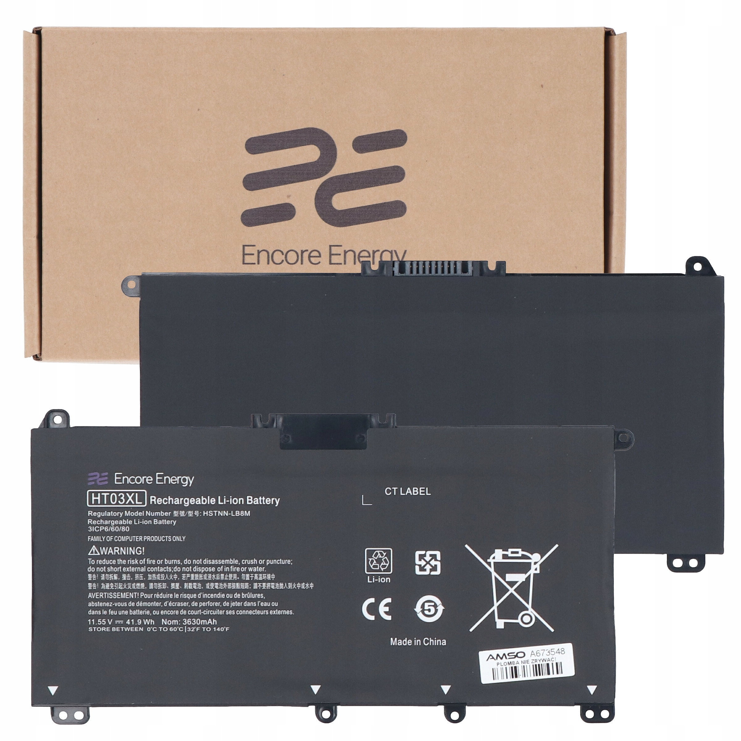 Baterie HT03XL pro notebooky Hp 240 245 250 470 G7 a G8 3630mAh Encore Energy