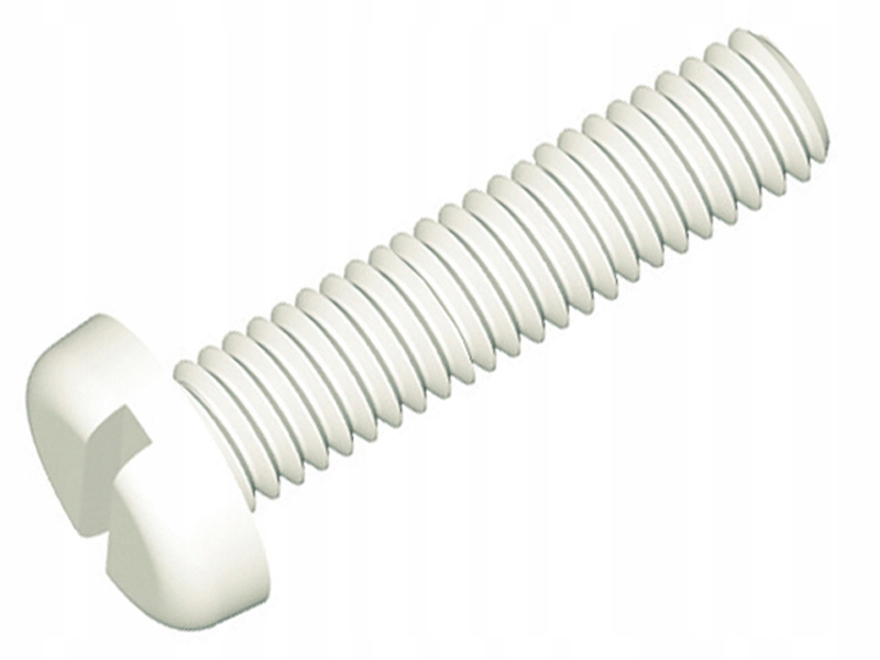 Śruba M3x16mm Łeb walcowy Nacięcie proste poliamid; M3X16/BN1062-10szt