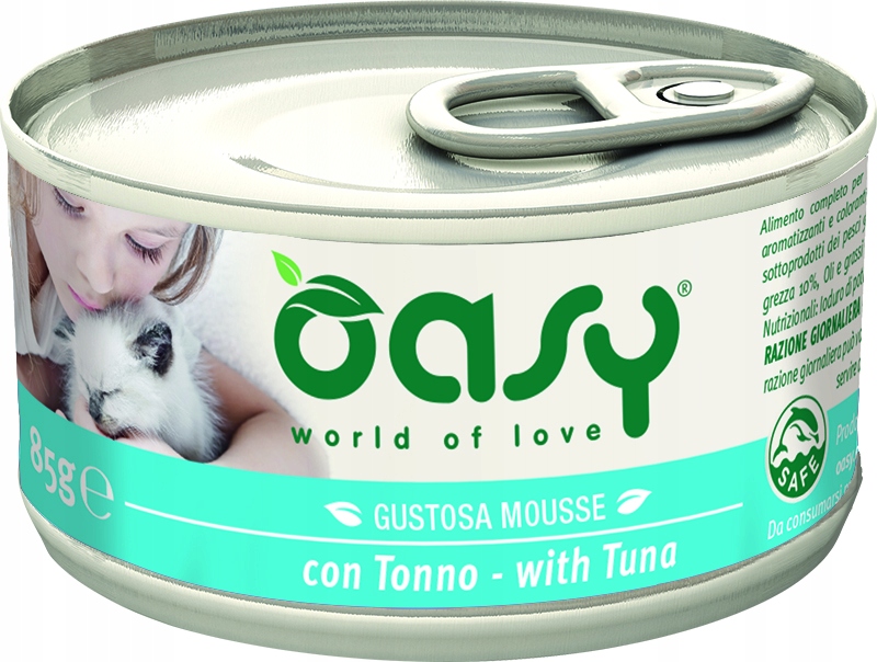 Levně 13 x Oasy Mousse krmivo pro dospělou kočku, paštika tuňák 85 g