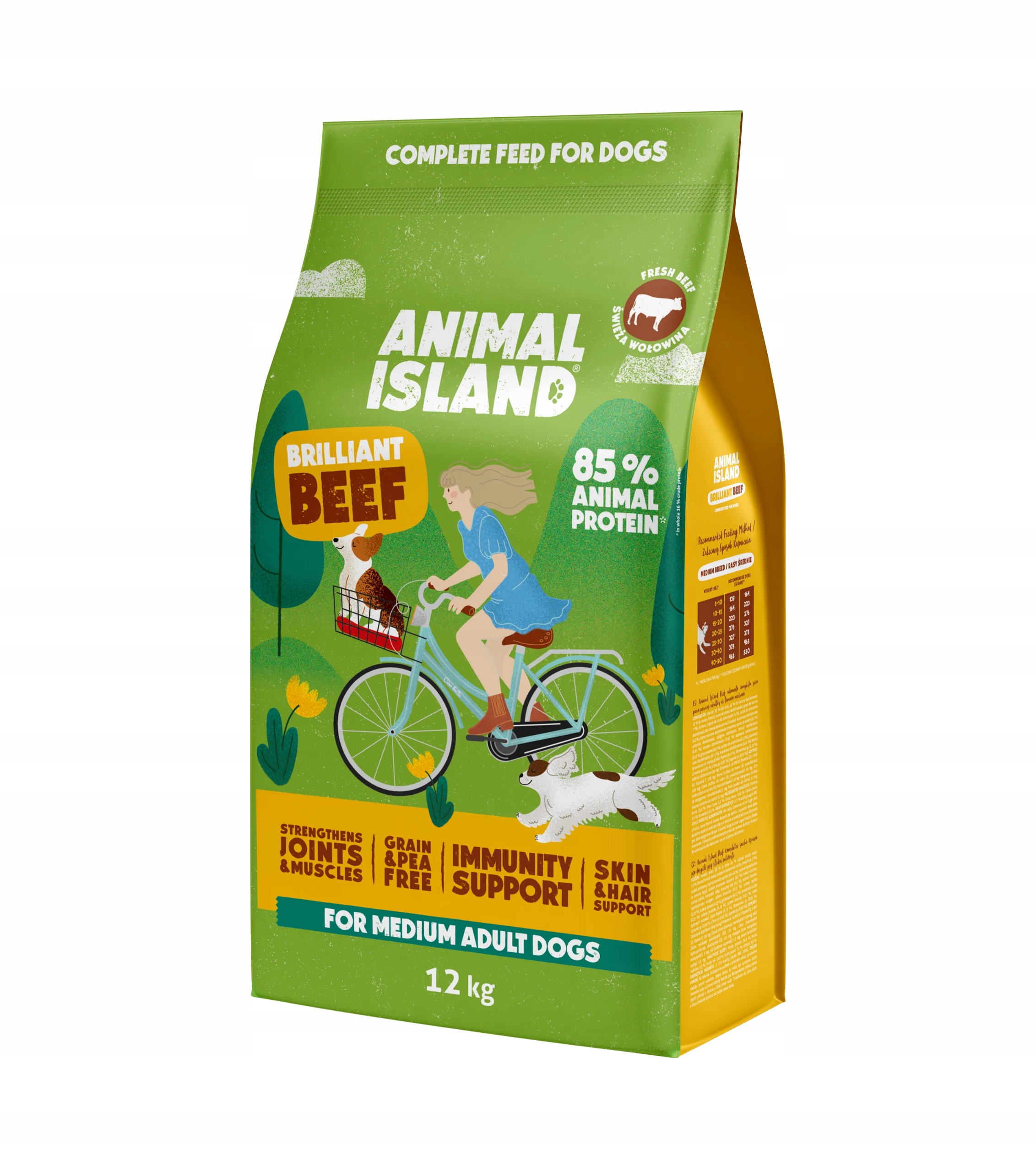 Levně Animal Island Hovězí krmivo pro psy 12 kg