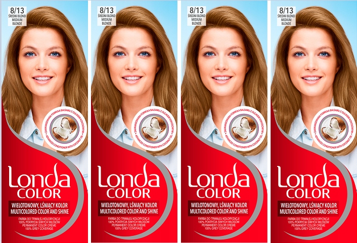 

Farba do włosów Londa Color, Średni blond 8/13 x4