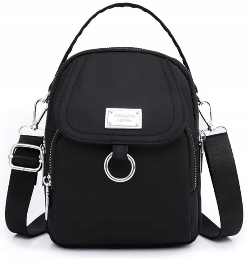 TOREBKA SASZETKA DAMSKA ELEGANCKA NA RAMIĘ CZARNA WIELOKOLOROWA JAKOŚĆ Marka inna