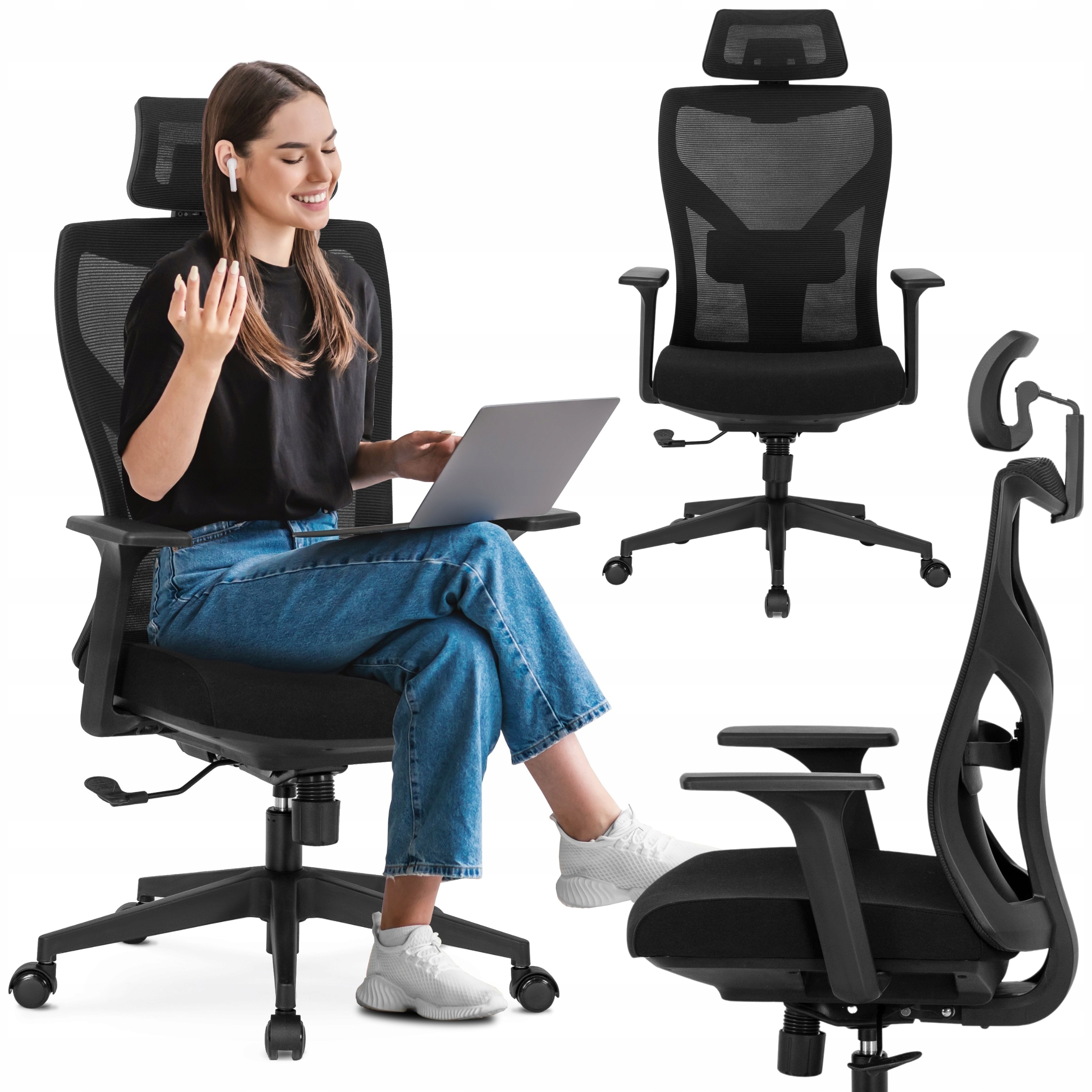 Kancelářská otočná židle ergonomická černá Spiral Kancelářská otočná židle