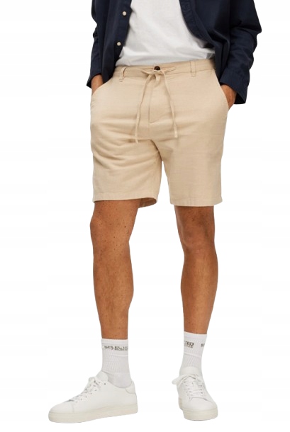 Selected Homme Krátké Kraťasy Z Bavlny A Lnu Selected Homme