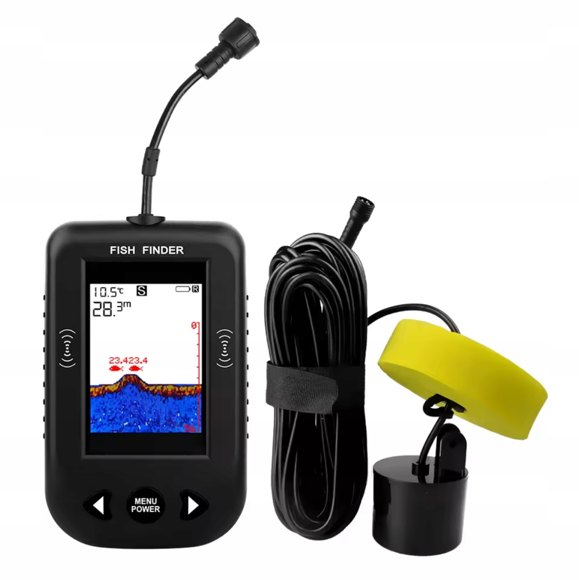 Rybářský sonar Fish Finder 0.6–100 m Alarm Ryb LCD Na Loď Led Pobřeží