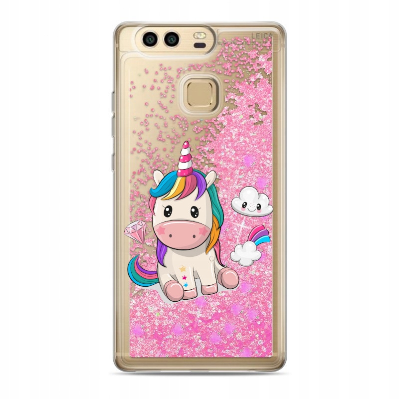 

etui płynny brokat jednorożec do Huawei P9