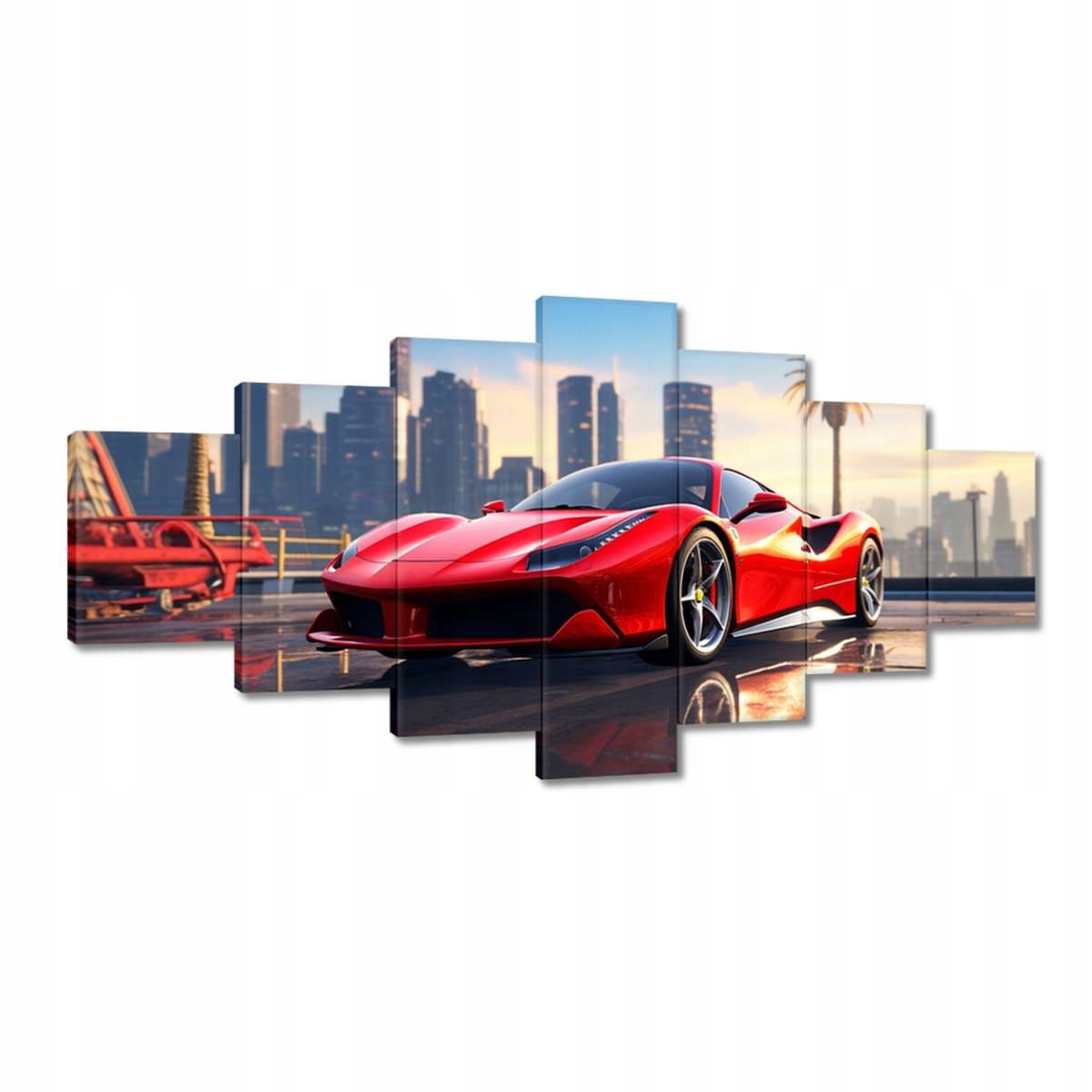 Obrazy 210x100 Červené Ferrari