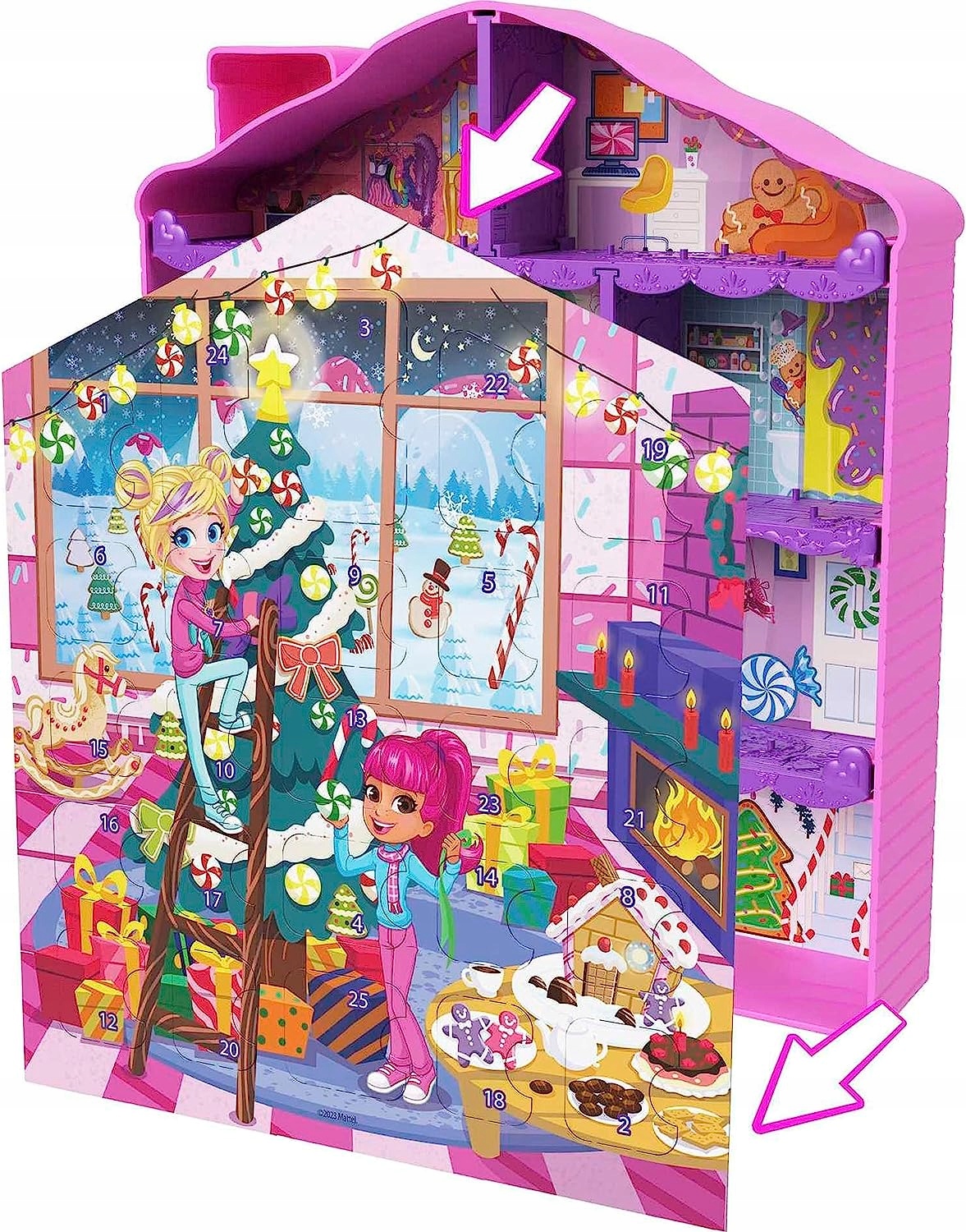 Адвент-календарь Polly Pocket HKW16, 2 куклы и 27 аксессуаров, от 4 лет — фото 6