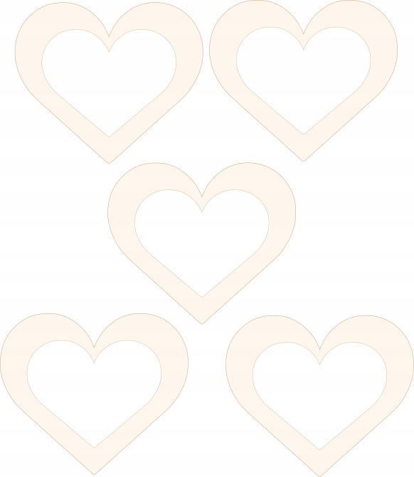 Zestaw Obręczy SERCA do łapacza Sklejka 5szt 5cm