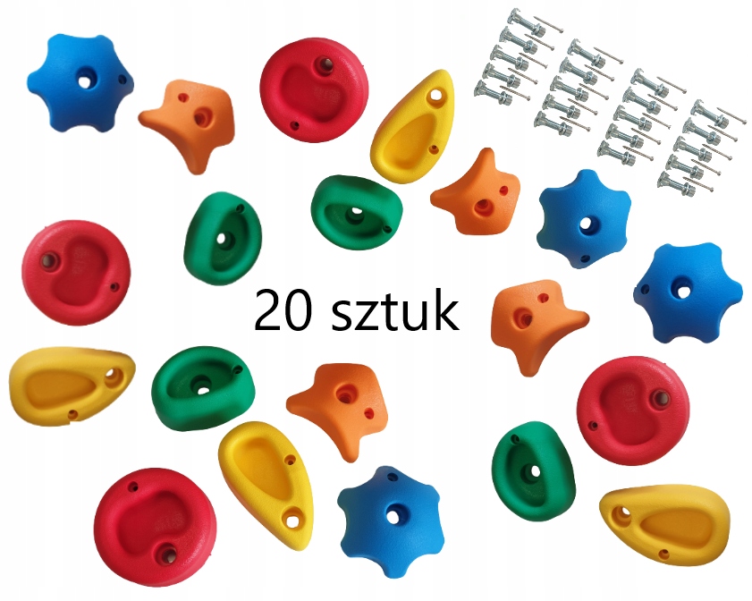 

Uchwyty Kamienie Do Wspinaczki Z Śrubami 20SZT XL