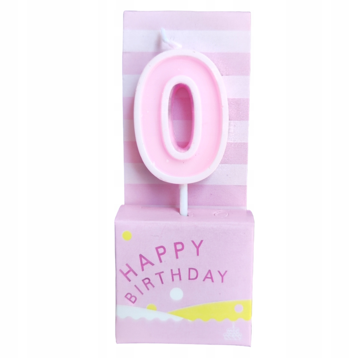 

Świeczka urodzinowa cyfra 0 różowa Elegance