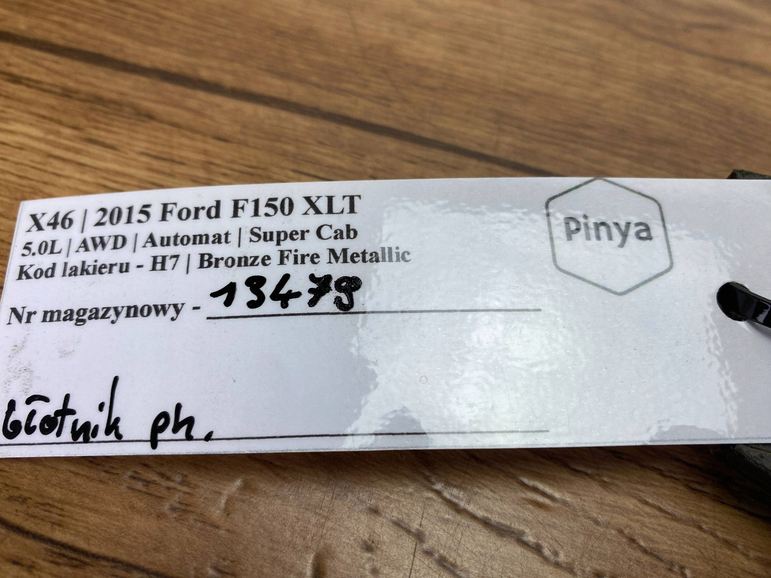 Napis emblemat Logo per parafango Ford F150 2015+