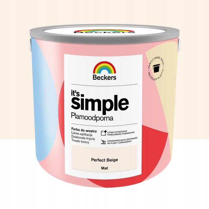 Beckers It's Simple 2,5l 16. Perfect Beige Mat Plamoodporna Farba Do Ścian