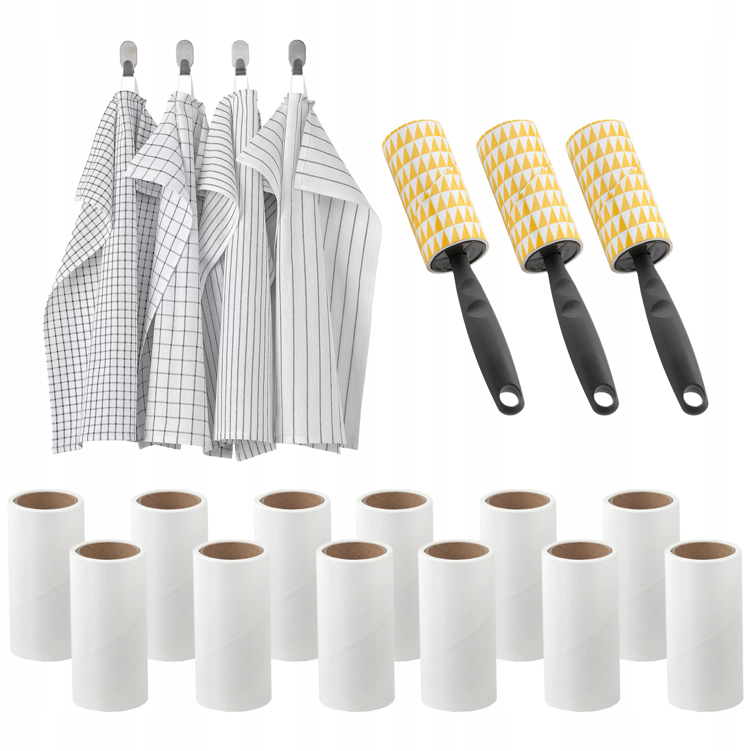 Levně Ikea Bastis 12 ks náplň 3 role 4 utěrky Set role na oblečení