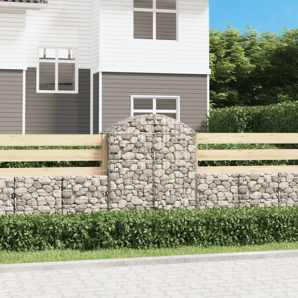 Petrashop Klenutý gabionový koš 100 x 50 x 120/140 cm pozinkované železo S