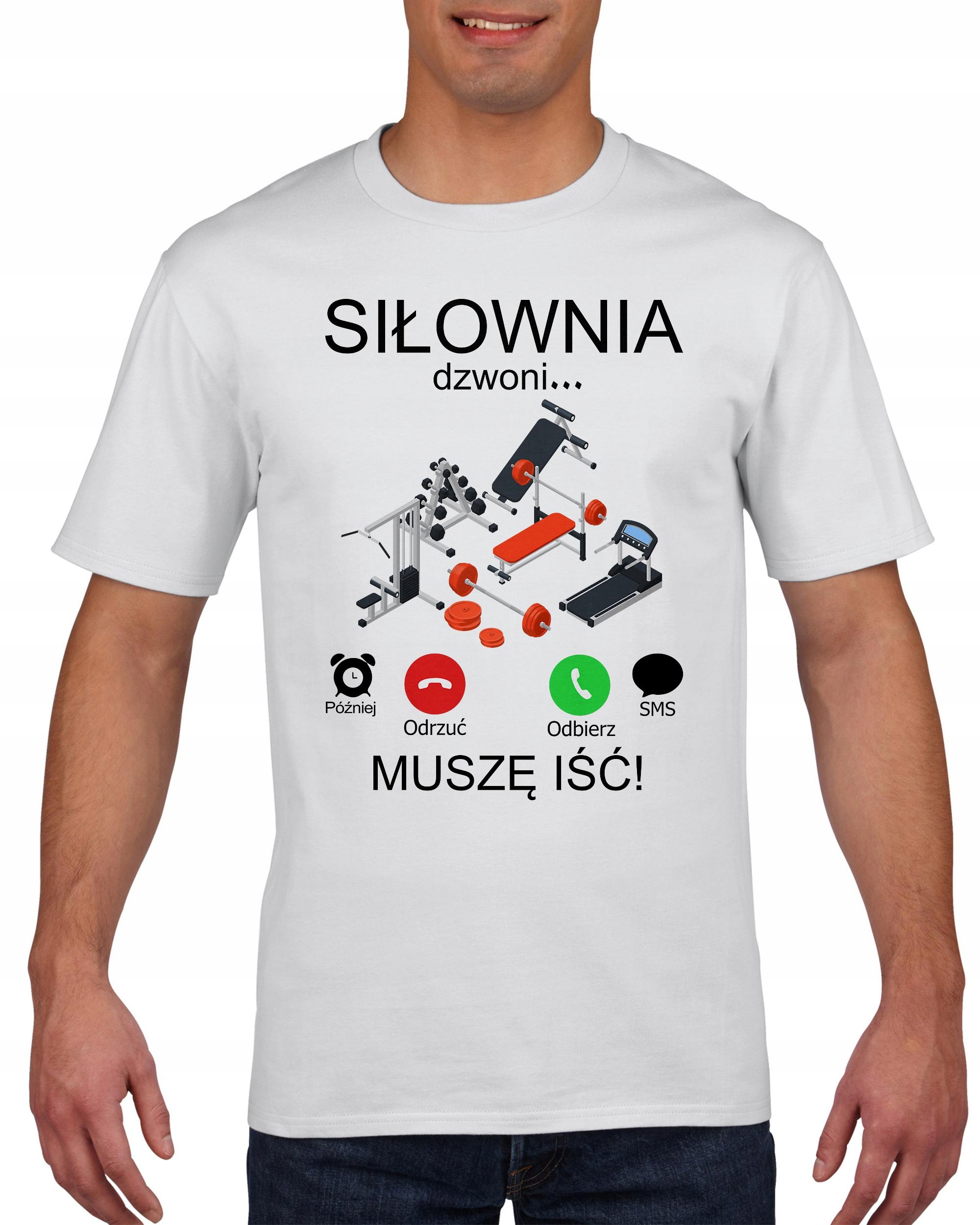 

Koszulka męska Muszę Iść Siłownia Dzwoni L
