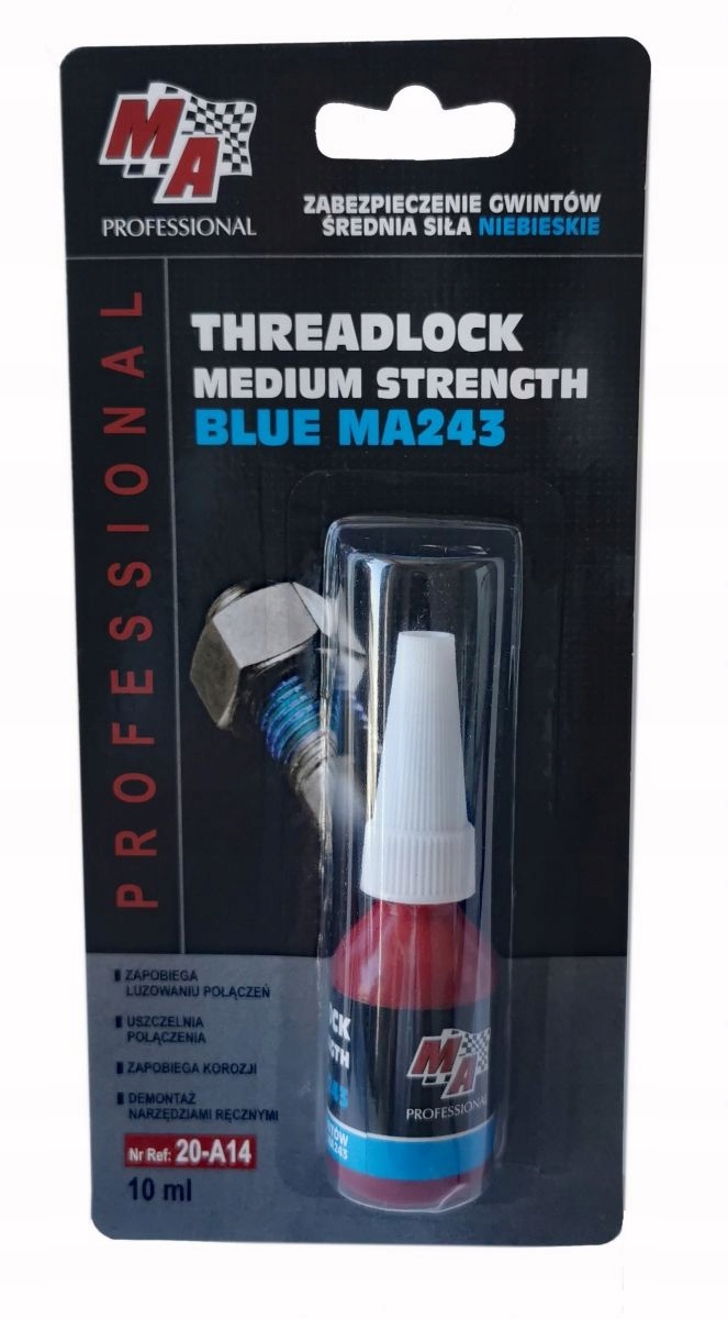 

Klej do gwintów średni Threadlock Blue MA243 Ma