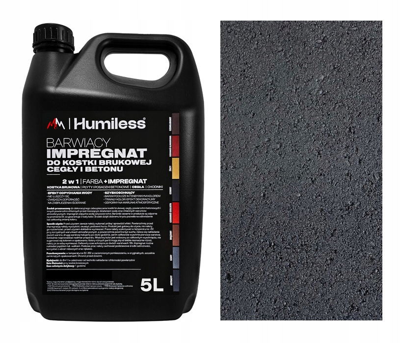Barwiący Impregnat farba kostki brukowej i elementów z Betonu 5l antracyt