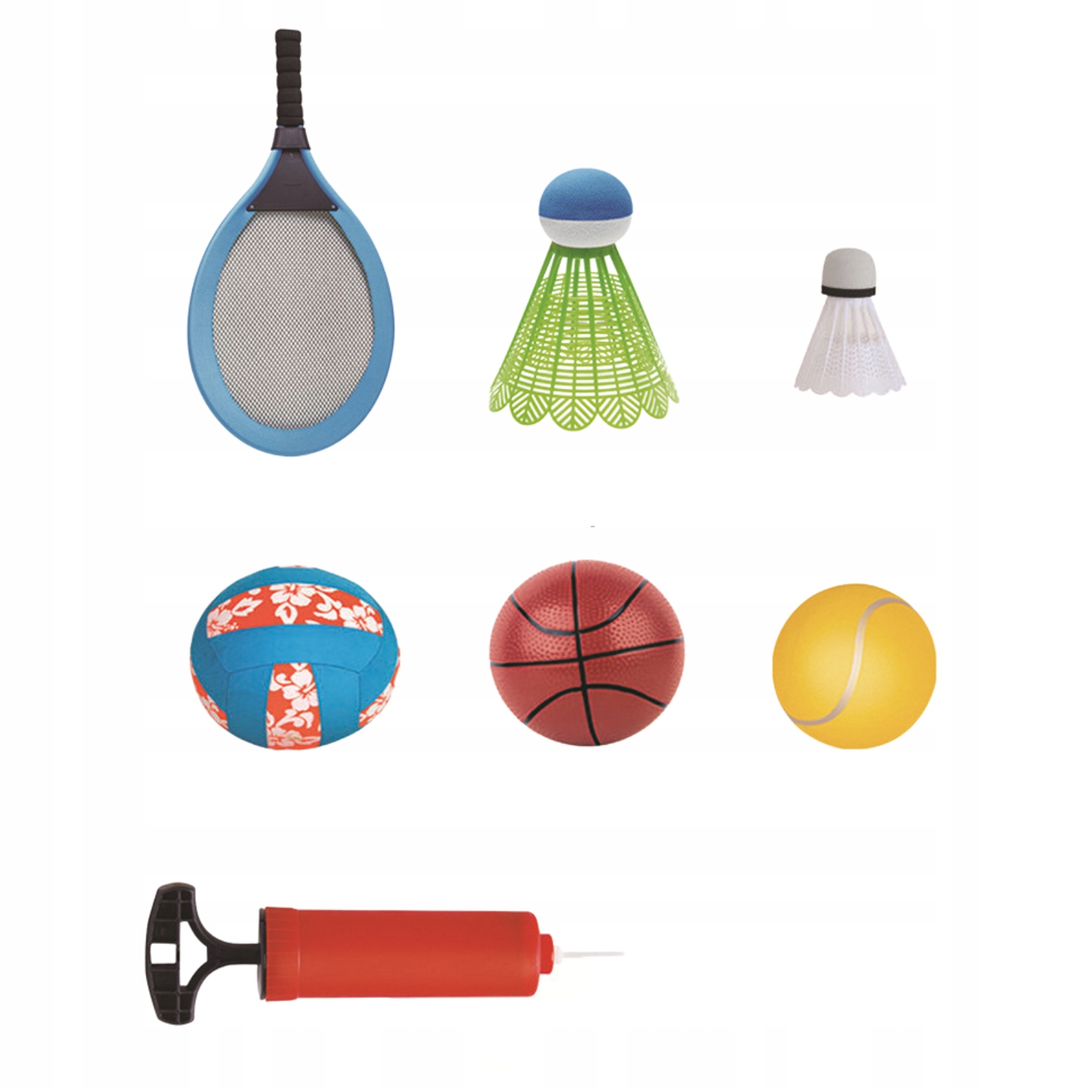 Zestaw Gier Sportowych 4W1 Tenis Siatkówka Koszykówka Badminton Rodzaj zestaw do koszykówki