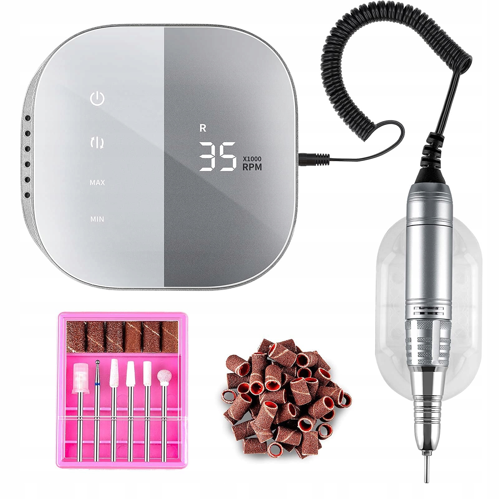 Frezarka Do Paznokci 35000 Rpm Madenia UK-108-GY Dotykowy Ekran LCD