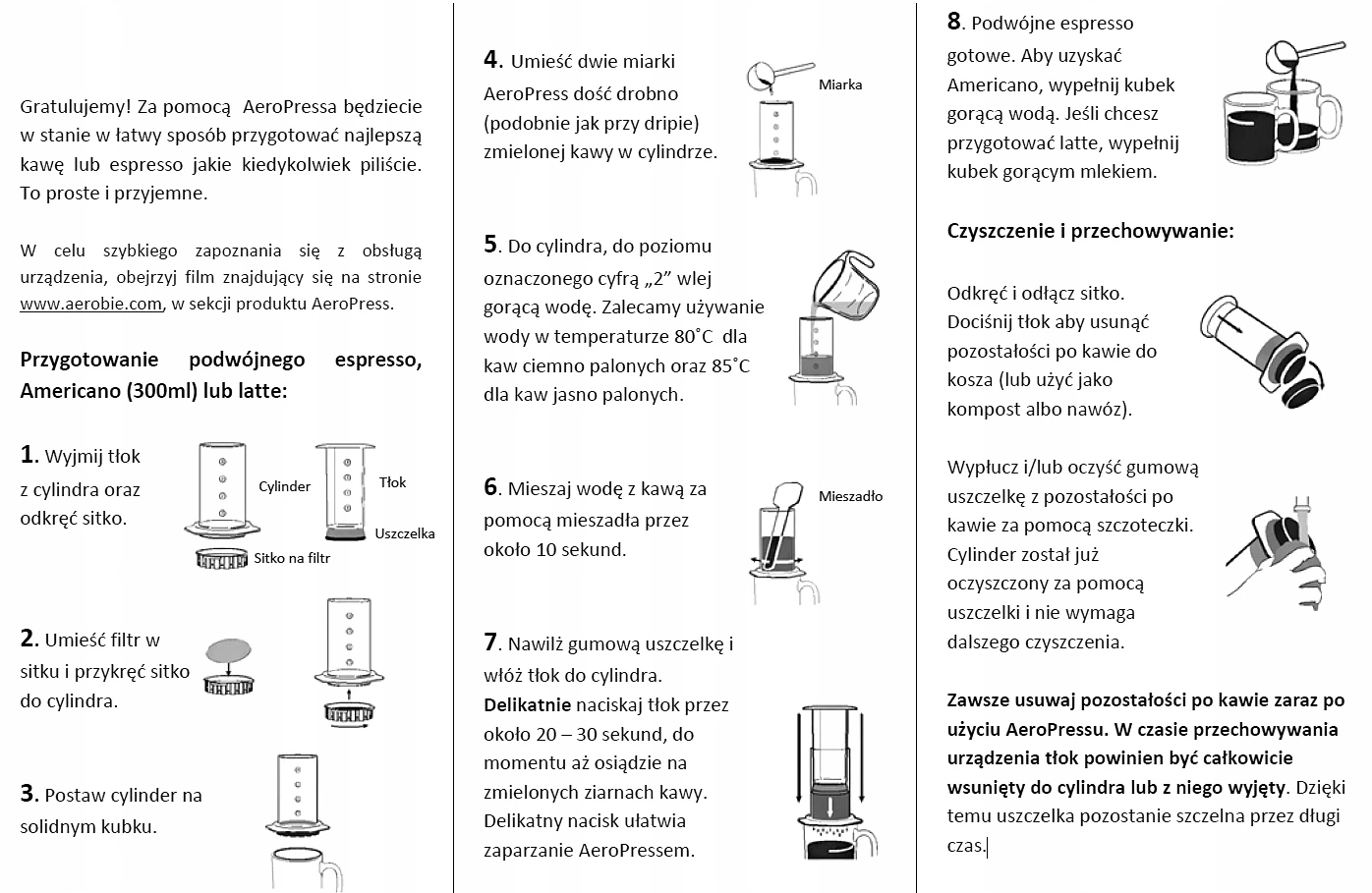 Aeropress GO - zaparzacz do kawy z filtrami Typ brak informacji