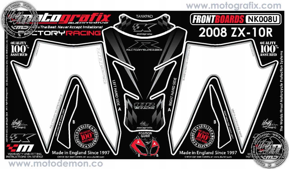 TANKPAD И ПЕРЕДНЯЯ КРЫШКА KAWASAKI ZX10R NINJA 08-09