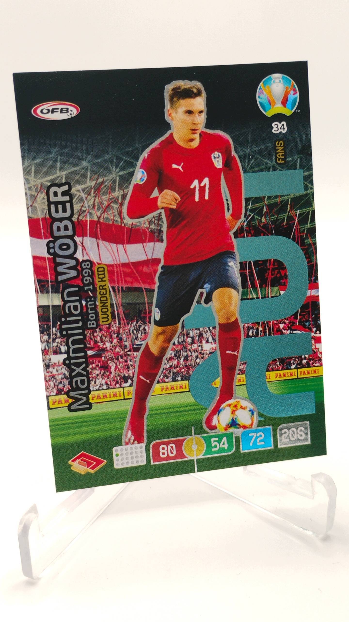 Panini Euro 2020 Fans Wonderkid 34 Maximilian Wober Austria