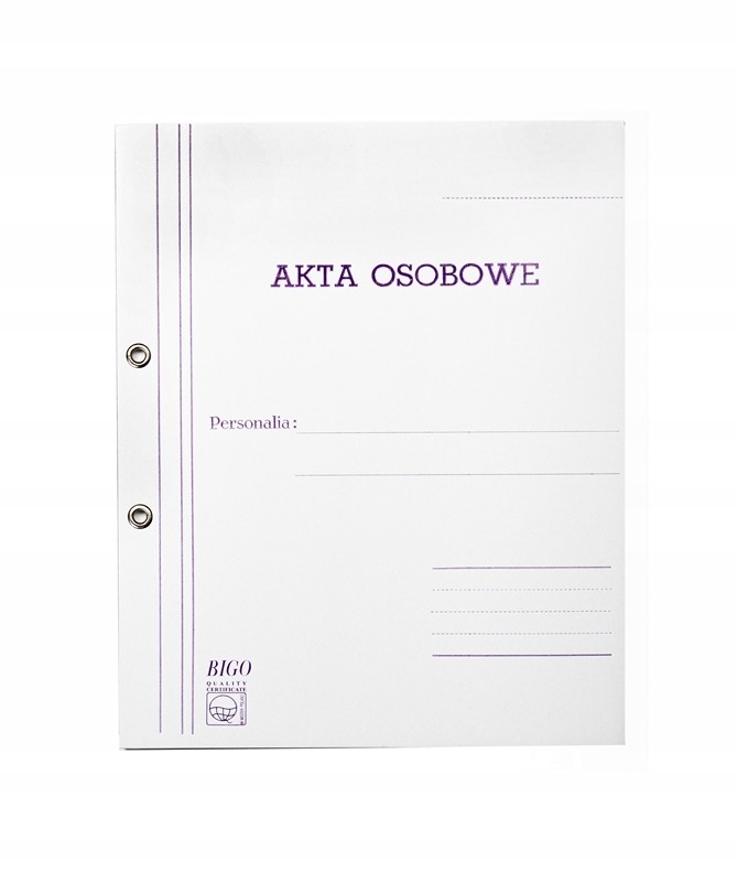 

Teczka do akt osob. karton. oczkowa Abcd Bigo